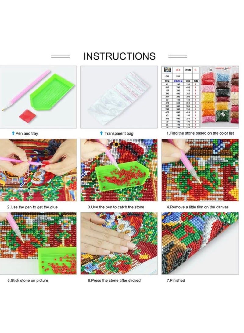 STRATEG DIY 5D Round Diamond Painting Multicolor - Image 4