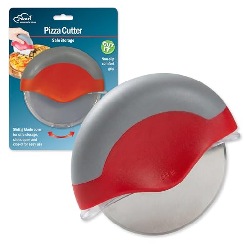 Jokari Pizza Cutter, Unique Wheel Design Comes Apart for Easy Cleaning, Super Sharp Stainless Steel Blade with Protective Guard, Best Grip to Cut Your Favorite Pizzas, by Jokari Gourmet - Image 1