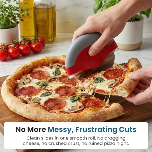 Jokari Pizza Cutter, Unique Wheel Design Comes Apart for Easy Cleaning, Super Sharp Stainless Steel Blade with Protective Guard, Best Grip to Cut Your Favorite Pizzas, by Jokari Gourmet - Image 3