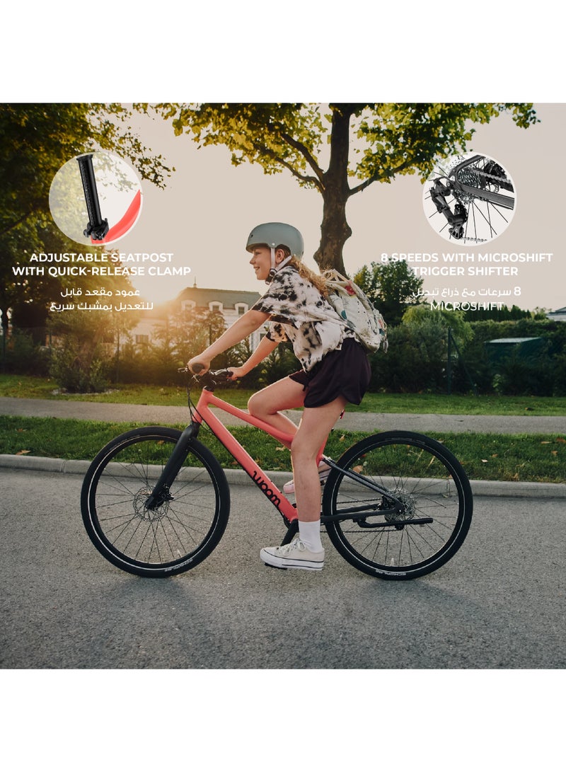 Woom Explore 5 Kids Bike|24-inch Wheels|Premium Children's Bicycle|Ages 7-11|8-Speed MicroSHIFT|Hydraulic Disc Brakes|Black - Image 4