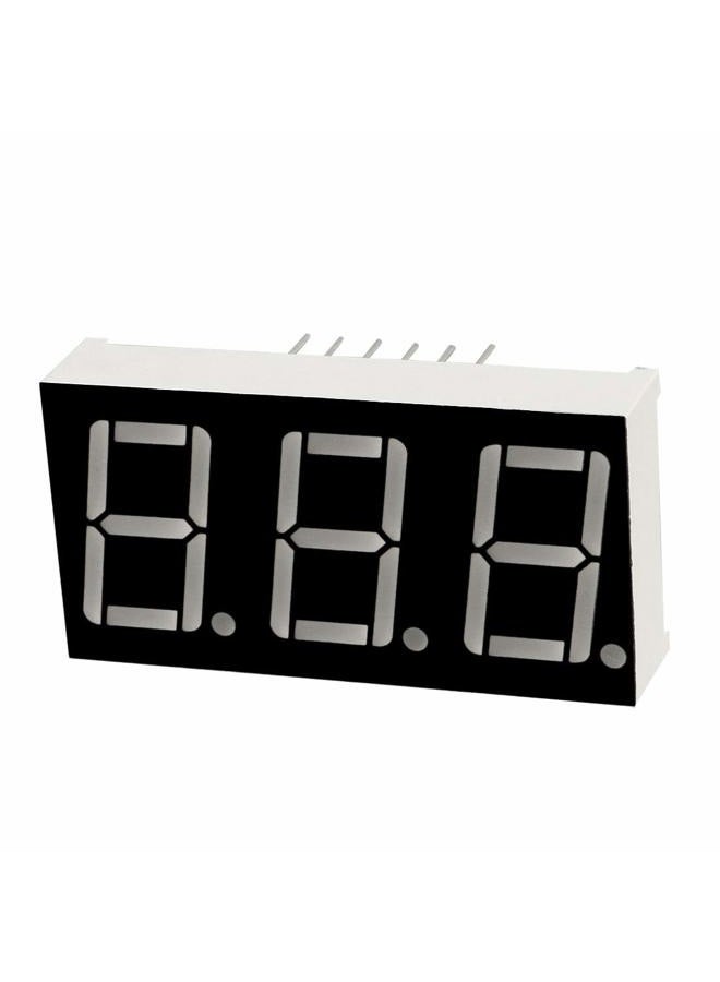 uxcell Common Anode 12 Pin 3 Bit 7 Segment 1.48 x 0.75 x 0.31 Inch 0.55" Red LED Display Digital Tube 5pcs - Image 2