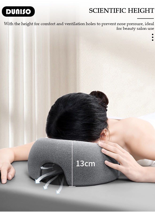 Massage Face Pillow, Ergonomic Memory Office Nap Pillow, High Rebound Face Down Pillow for Sleeping, Face Rest Neck Head Cushion for Spa Salon Travel - pzsku/ZEE95C7A03FE2DEA73FB9Z/45/_/1740733218/40b5ed55-e45a-42e8-82f7-89fa6a116ff6