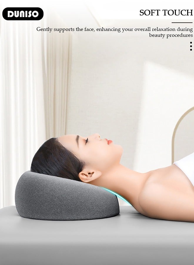 DUNISO Massage Face Pillow, Ergonomic Memory Office Nap Pillow, High Rebound Face Down Pillow for Sleeping, Face Rest Neck Head Cushion for Spa Salon Travel - Image 5