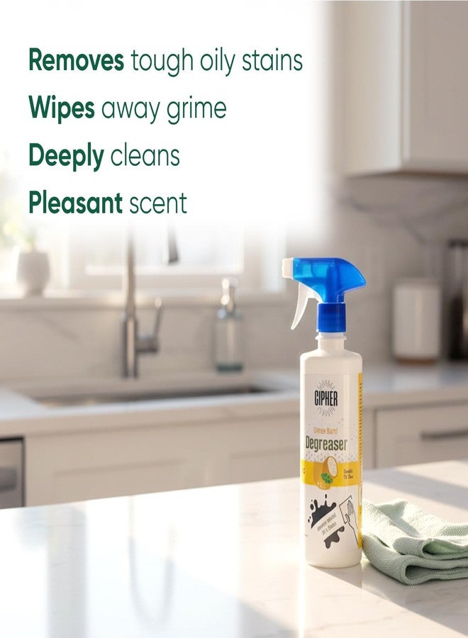 CIPHER All Purpose Degreaser Citrus Burst For Hob and Chimney, Pooja Room, Kitchen Back tiles (500ml) - Image 3