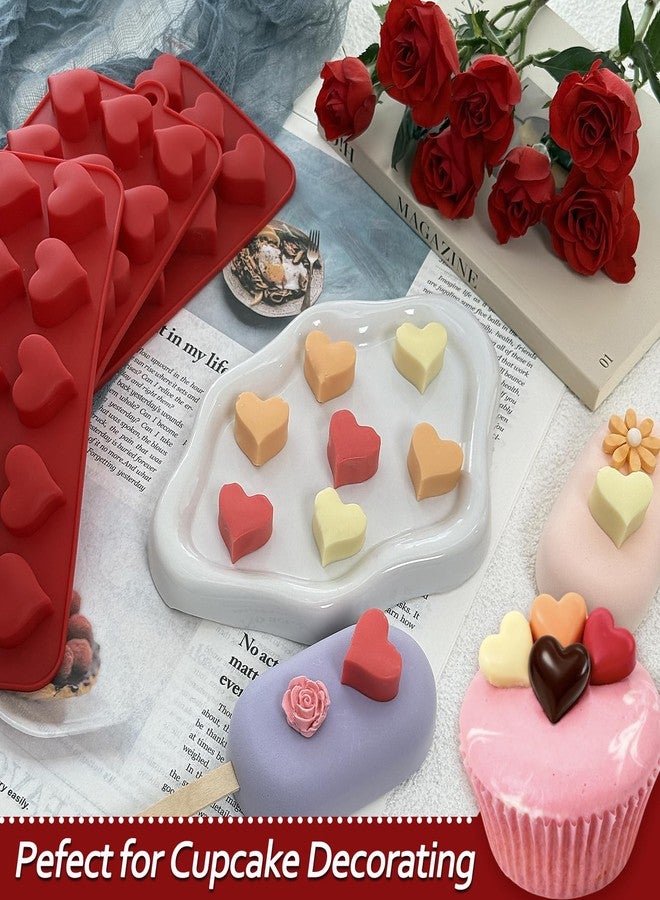ZINDIACINE 3-Pack Heart Molds Silicone, Mini Heart Shape Chocolate Candy Molds for Baking, Non-stick Silicone Heart Mold for Cakes Candies Soap Ice Cube Jelly Gummy - Image 5