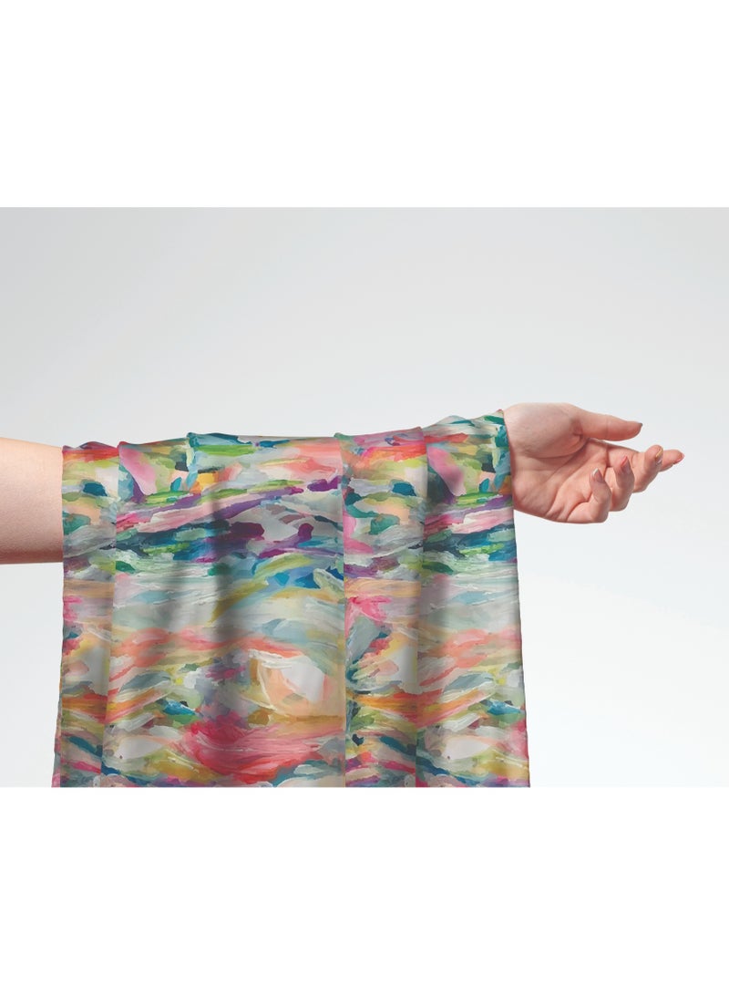 فيلاتو Ø¬Ù„Ø§Ø¨ÙŠØ© Ù…Ø®ÙˆÙŠØ± Ø¨ØªØµÙ…ÙŠÙ… ØªØ¬Ø±ÙŠØ¯ÙŠ Ø¨Ø§Ù„Ù„ÙˆÙ†ÙŠÙ† Ø§Ù„ÙˆØ±Ø¯ÙŠ ÙˆØ§Ù„Ø£Ø®Ø¶Ø± Ù…Ù† Ù‚Ù…Ø§Ø´ Ø­Ø±ÙŠØ± Ø§Ù„Ù„ÙŠÙ„ Ø¹Ø±Ø§Ù…Ù†ÙŠ Ø¨Ø§Ù„ÙŠØ§Ø±Ø¯Ø©ØŒ Ø¹Ø±Ø¶ 58 Ø¨ÙˆØµØ© - Image 1