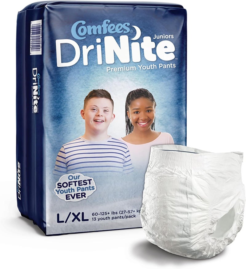 Attends Comfees DriNite Juniors Youth Youth Absorbent Underwear LargeXLarge 60 to 125 lbs CMFYLXL 13 Ct - Image 1