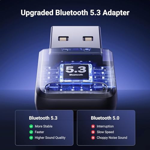 Tobo USB Bluetooth 5.3 Adapter: Plug-and-Play, Nano Design, EDR & BLE, Compatible with Windows 11/10/8.1/7, Desktop, Laptop, Supports Headphones, Keyboard, Mouse, Speakers, Printer TD-1236WA - Image 2