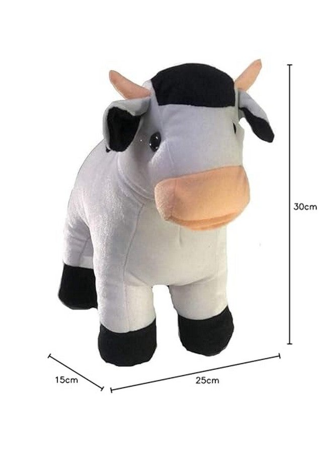 AVSHUB Cow Soft Toys for Kids Boys and Girls Animal Toy Figure Jungle Cartoon Wild Playing Set Cute Stuffed Toy Birthday Gift (Black and White) (Size 30 cm) - Image 3