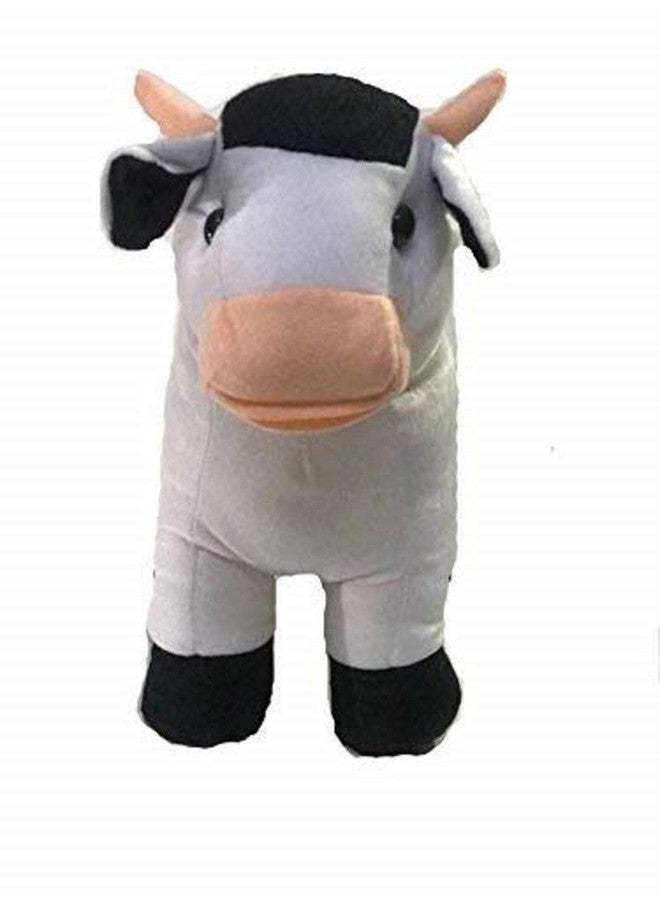 AVSHUB Cow Soft Toys for Kids Boys and Girls Animal Toy Figure Jungle Cartoon Wild Playing Set Cute Stuffed Toy Birthday Gift (Black and White) (Size 30 cm) - Image 1