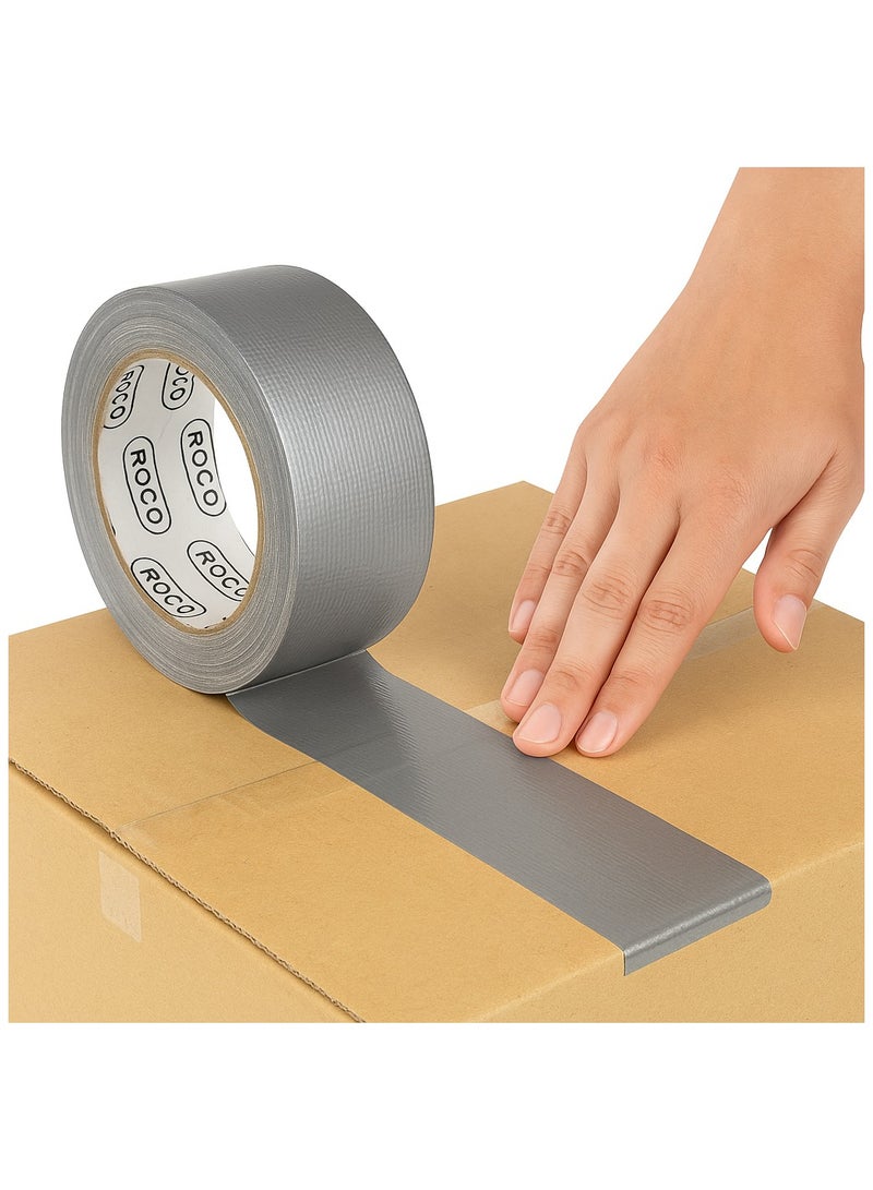 ROCO English: ROCO Duct Tape Silver, 2" x 25m – Heavy Duty Cloth Adhesive - Image 2