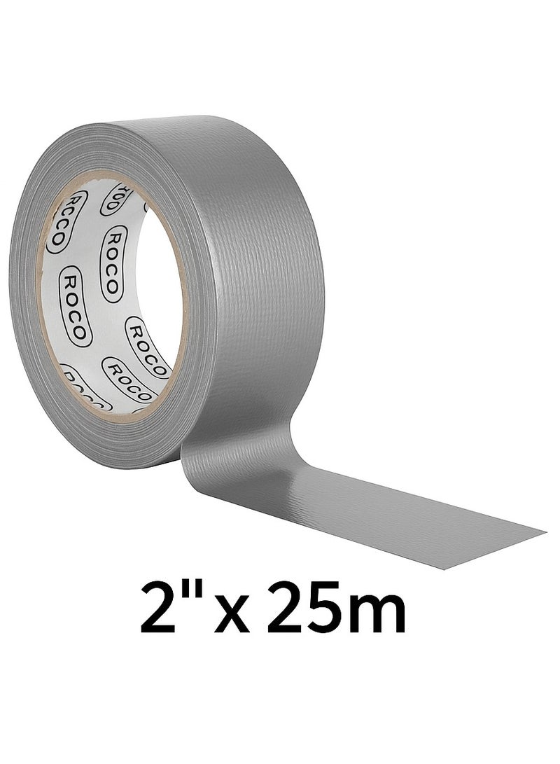 ROCO English: ROCO Duct Tape Silver, 2" x 25m – Heavy Duty Cloth Adhesive - Image 4