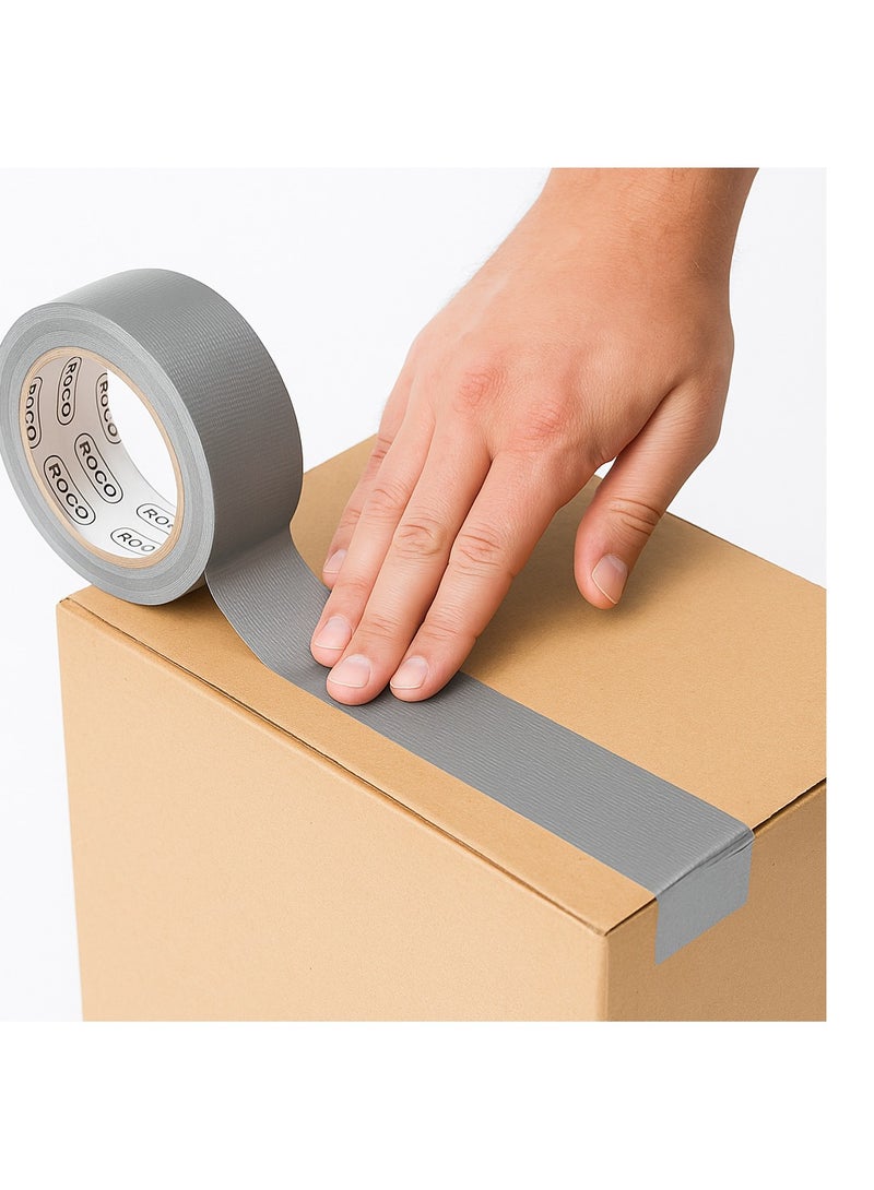 ROCO English: ROCO Duct Tape Silver, 2" x 25m – Heavy Duty Cloth Adhesive - Image 3