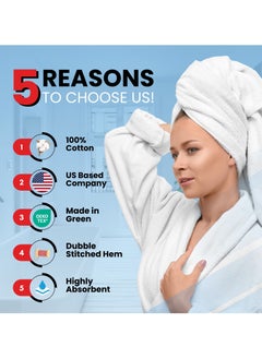 Infinitee Xclusives Premium Blue Bath Towels Set - [Pack of 8] 100% Cotton Highly Absorbent 2 Bath Towels, 2 Hand Towels and 4 Washcloths - Luxury Hotel & Spa Quality Bath Towels for Bathroom by Infinitee Xclusives  - Image 2