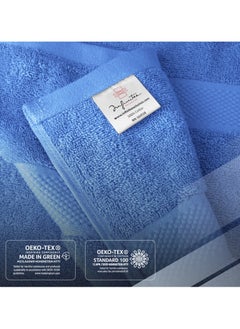 Infinitee Xclusives Premium Blue Bath Towels Set - [Pack of 8] 100% Cotton Highly Absorbent 2 Bath Towels, 2 Hand Towels and 4 Washcloths - Luxury Hotel & Spa Quality Bath Towels for Bathroom by Infinitee Xclusives  - Image 3