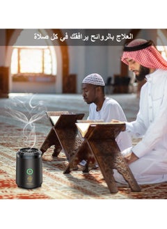 عود بخور مبخرة بخور قابلة لإعادة الشحن بقوة USB من النوع C للسيارة طراز جديد باللون الأسود  - Image 4