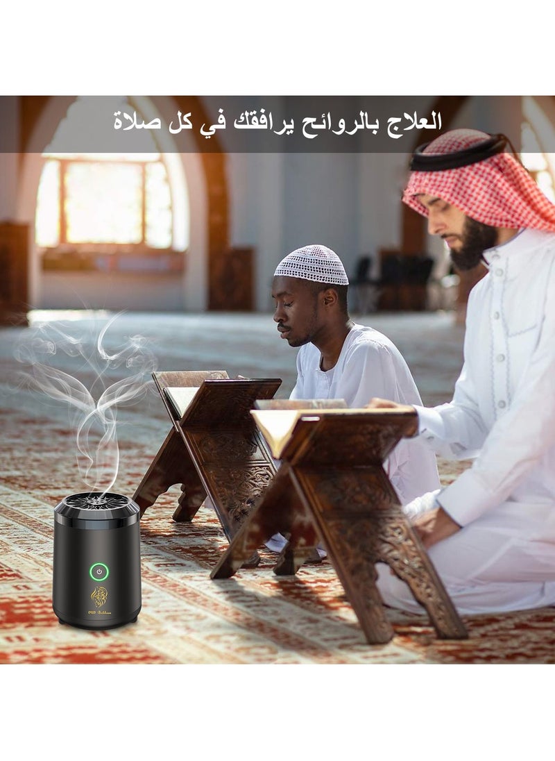 Oud Bukhoor - New Style Car USB Type-C Power Rechargeable Incense Burner Black - Image 1