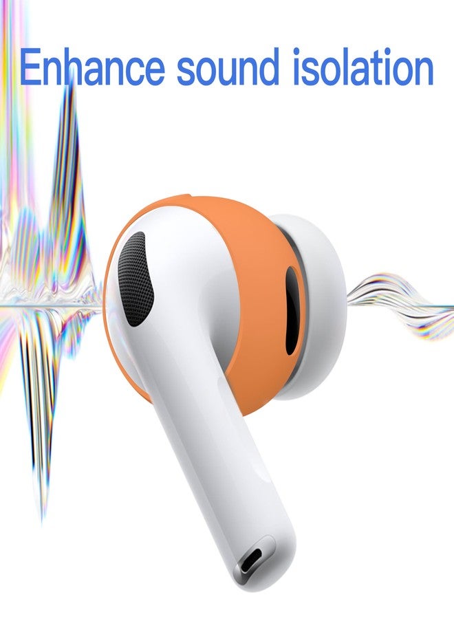 DamonLight [Fit in Case] 3 Pairs Cover for AirPods Pro 3 DamonLight Anti Scratches Add Grip Sport Ear Tips [US Patent Registered] Compatible with AirPods Pro 3rd Generation 2025 (Orange) - Image 4