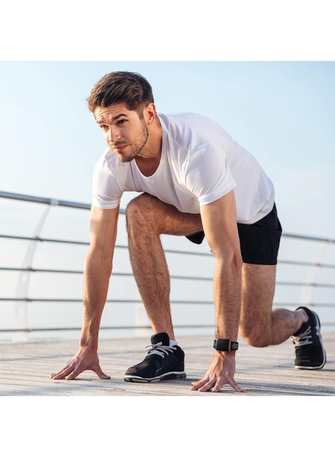 4 حزمة الرياضة السيليكون الفرقات متوافقة مع أبل ساعة الفرقة 38 مم 40 مم 41 مم 42 مم للرجال والنساء ، حزام معصم السيليكون القابل للتنفس لسلسلة iWatch 11 10 9 SE 8 7 6 5 4 3 2 1 Ultra 2 - Image 5