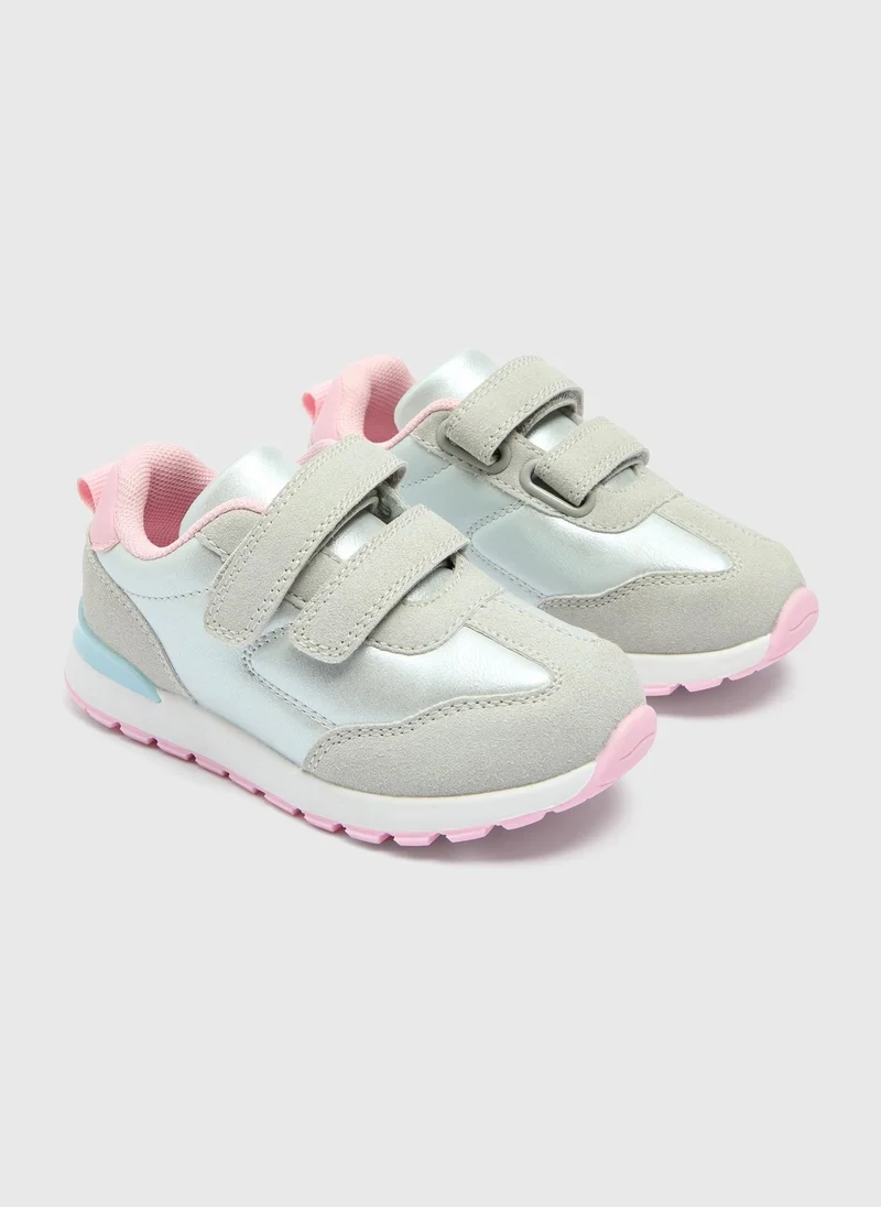 Matalan Girls Grey Retro Trainers