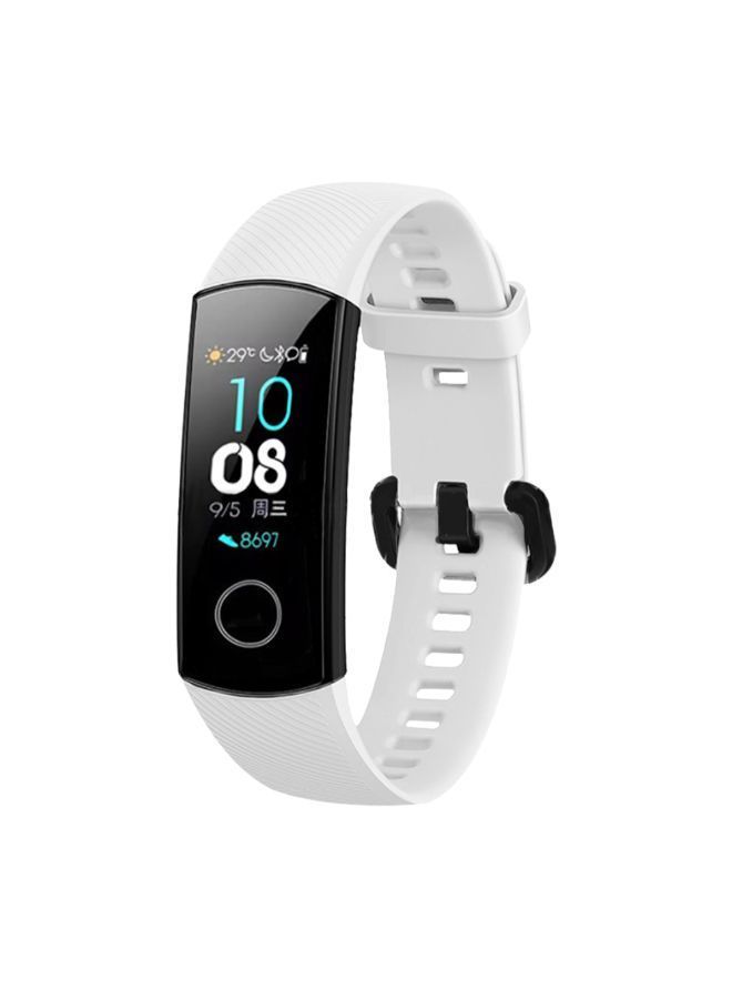 NIBEMINENT Silica Gel Replacement Smartwatch Band For Honor 5 White  - Image 2