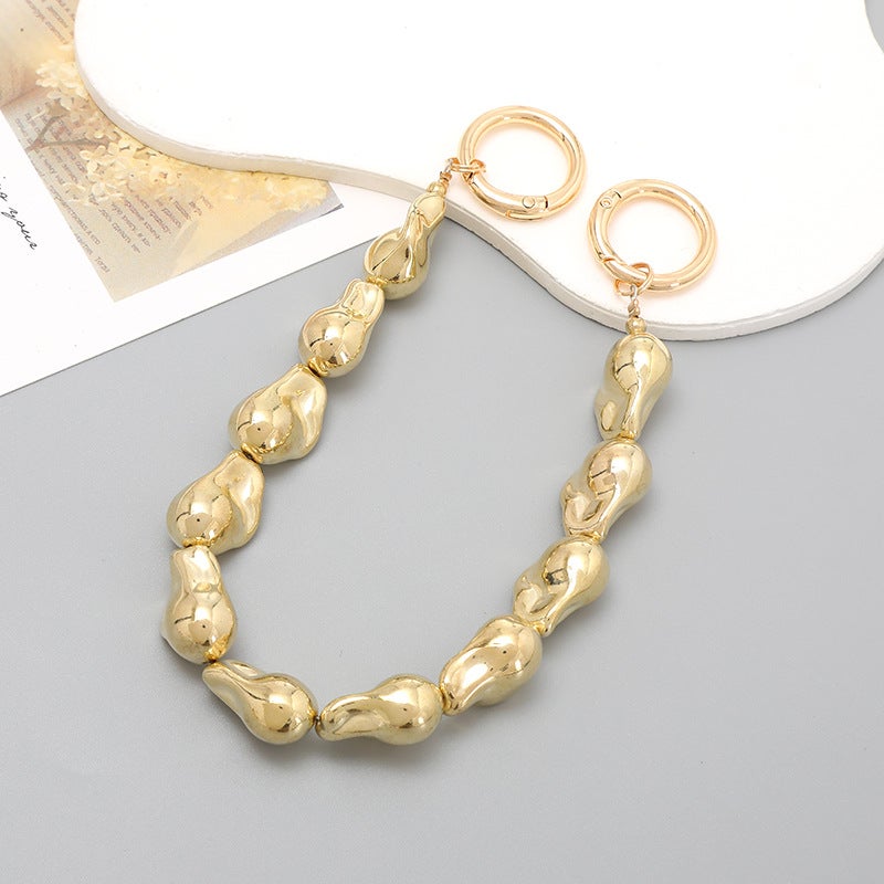 Chic Novelty Phone Case Chain Charm K220 special-shaped hand chain gold