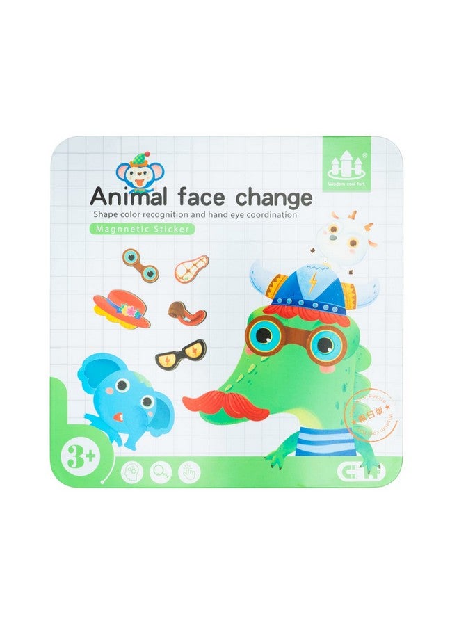 Cubelelo Animal Face Magnetic Sticker Puzzle | Fun 3D Attractive Colorful Stickers | Makeover & Dress Animals Creatively Promotes Imagination Creativity In Children Kids Boys Girls - Image 4