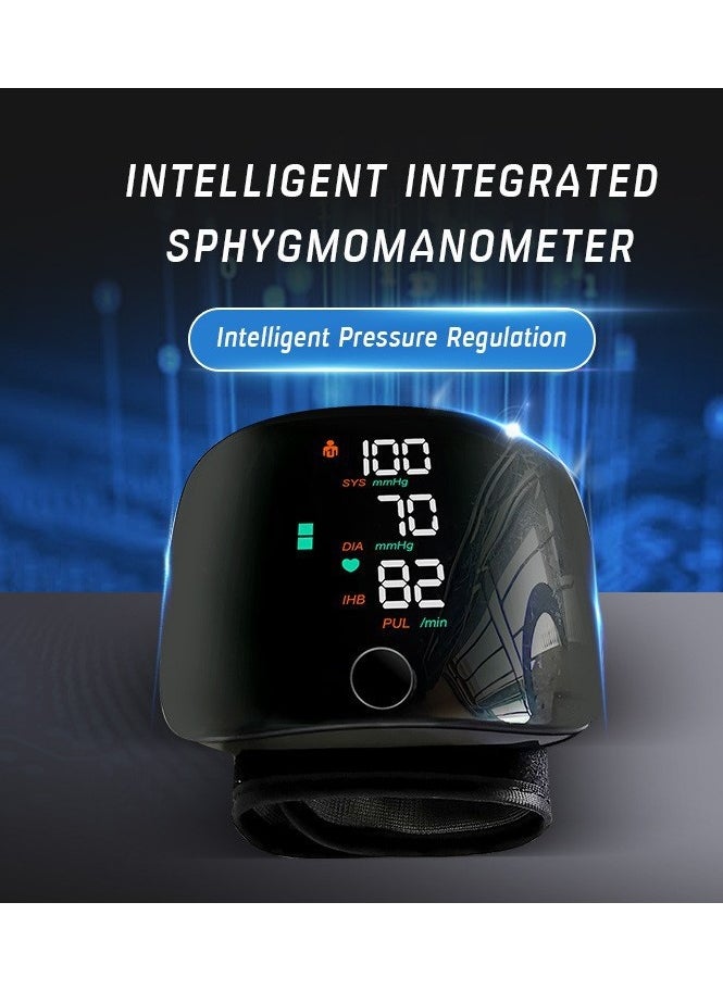 Furtey - Digital Wrist Blood Pressure Monitor Recharge Sphygmomanometer Tonometer Recharge Tensiometer Heart Rate Pulse Meter (Arabic version） - Image 1