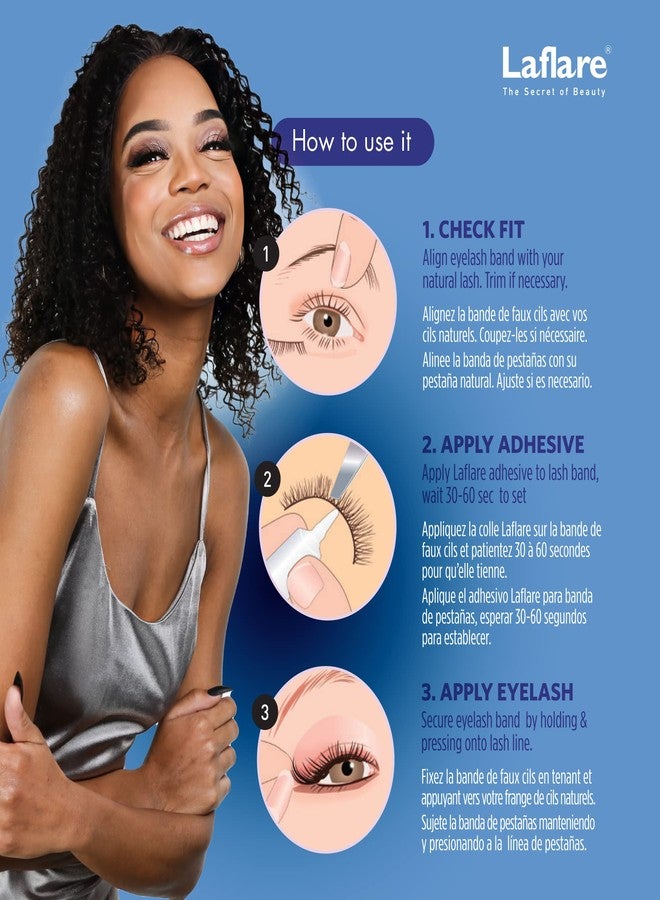 Laflare 3D MINK ANGEL Eyelashes, Soft, Feather-Light, Double-Layer, Voluminous, Glamorous, Fluffy, Striking Look, Reusable Premium Quality False Mink Lashes (AM24) - Image 5