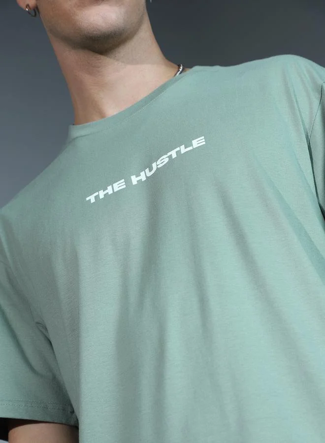 Hubberholme Men's Regular Fit Green Cotton T-Shirt with Vibrant Color and Soft Fabric