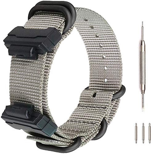 Lijinlan Strap Compatible with Casio G-Shock, Men Nylon Replacement Watch Band for G-Shock DW5600/GWM5610/DW6900/DW9052/GW100/GA100/GD120/GA400 - Image 1