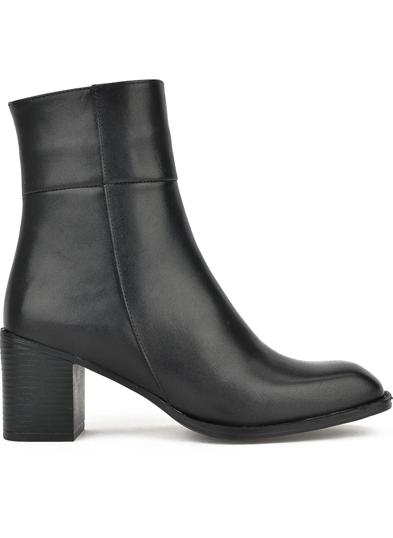 زيا , Women's Genuine Leather Boots 13319Z66350 Black