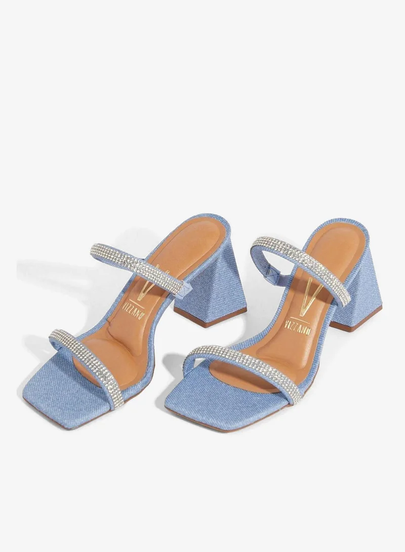 VIZZANO Jeans Block Heel Sandals for Women – Stylish Ladies Heels Sandals for Everyday Wear for Women | Best Price UAE