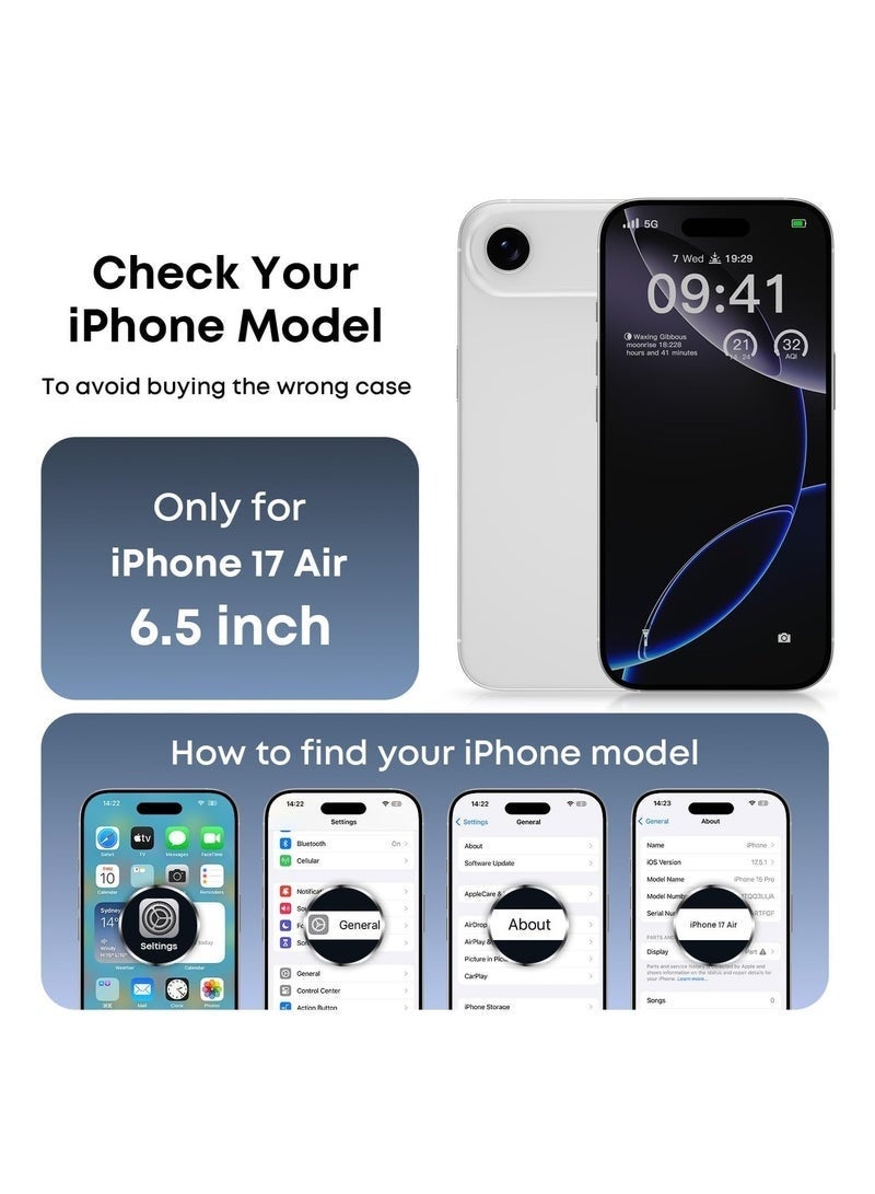 Raxoom iPhone 17 Air Smooth Liquid Silicone Soft Cover with Microfiber Lining | Shockproof Protective Case | Slim Scratch-Resistant Back Cover for iPhone 17 Air 6.5-Inch - Image 2