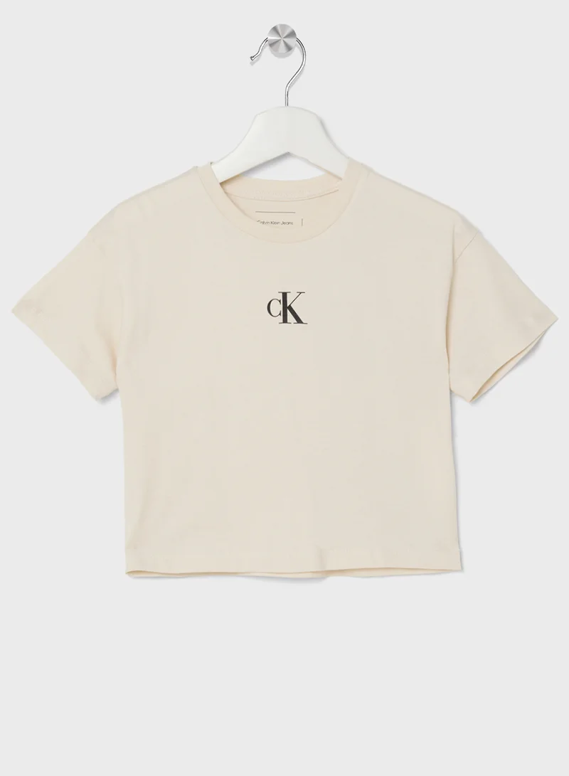 كالفن كلاين جينز Kids Logo Boxy T-Shirt