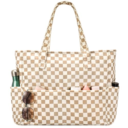 oscaurt Beach Bags for Women Large Waterproof Sandproof Beach Tote Swim Pool Bag with Zipper for Travel Vacation Essentials - Image 1