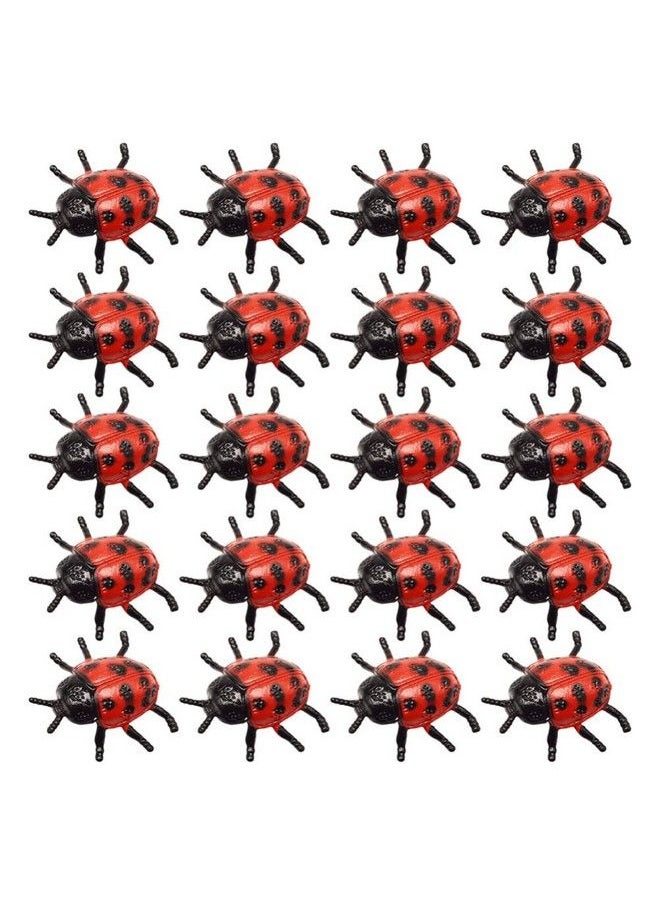 NUOBESTY 30 Pieces Fake Ladybug Figurines Lifelike Ladybug Models For Halloween Tricky Prank Props Party Favors For Kids …  - Image 2