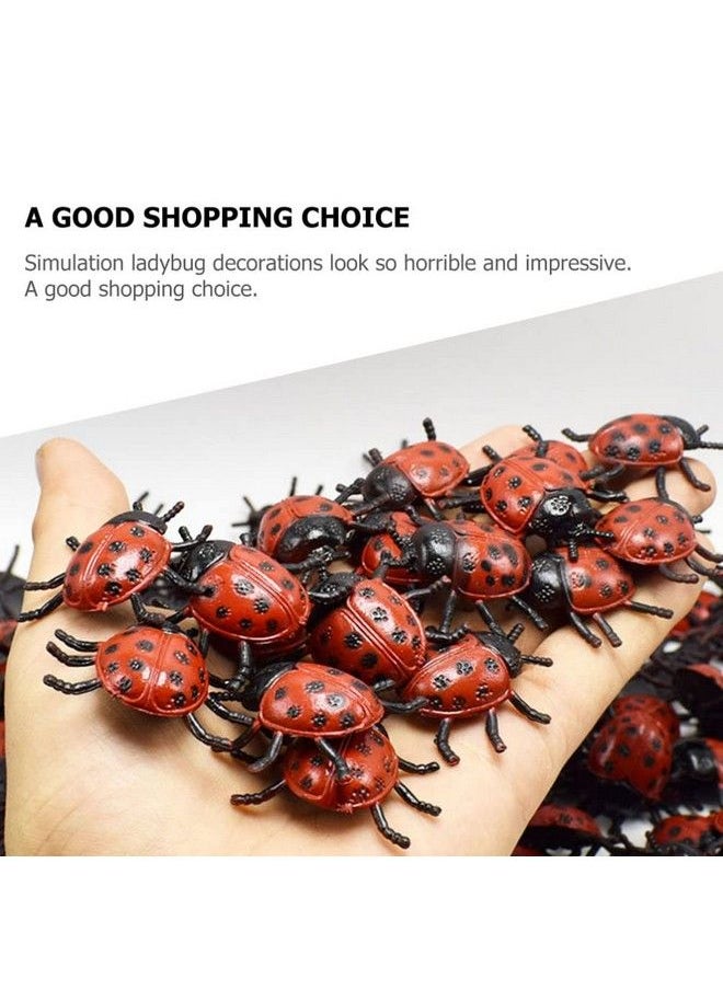 NUOBESTY 30 Pieces Fake Ladybug Figurines Lifelike Ladybug Models For Halloween Tricky Prank Props Party Favors For Kids …  - Image 5