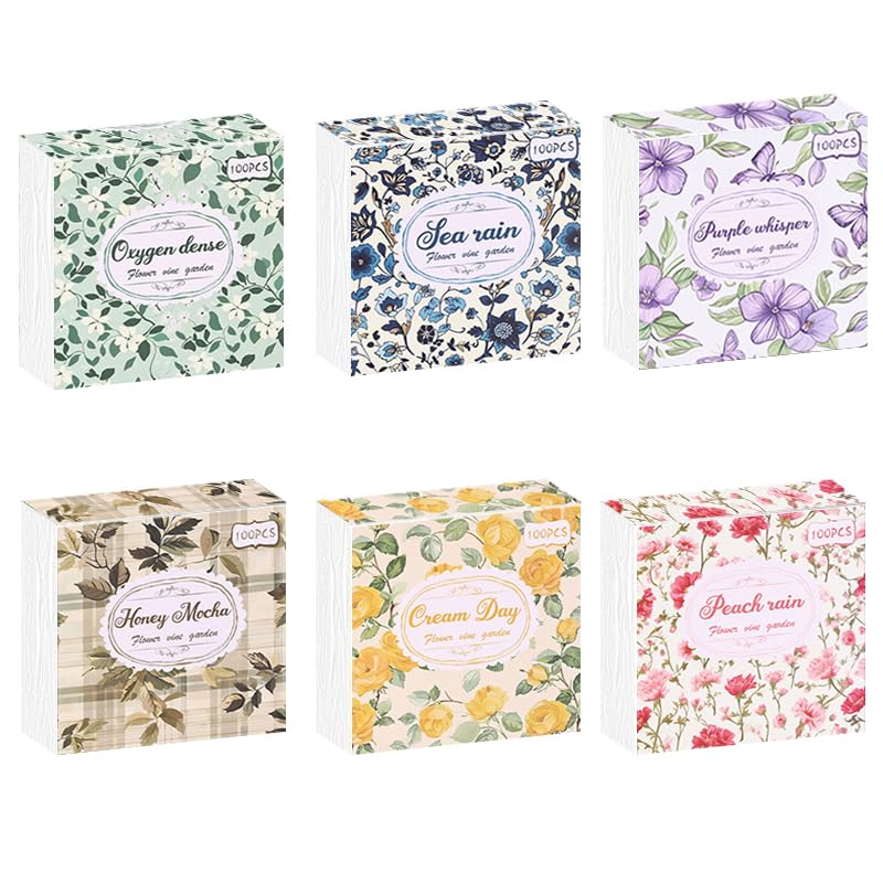 GINCEVHY 600 Sheets Vintage Scrapbook Paper Journaling Supplies Flower Aesthetic Room Decor Craft Paper 3x3 SingleSide Floral Scrapbooking Paper for DIY Scrapbooks Journal Photo Album Crafts Card Making - Image 1