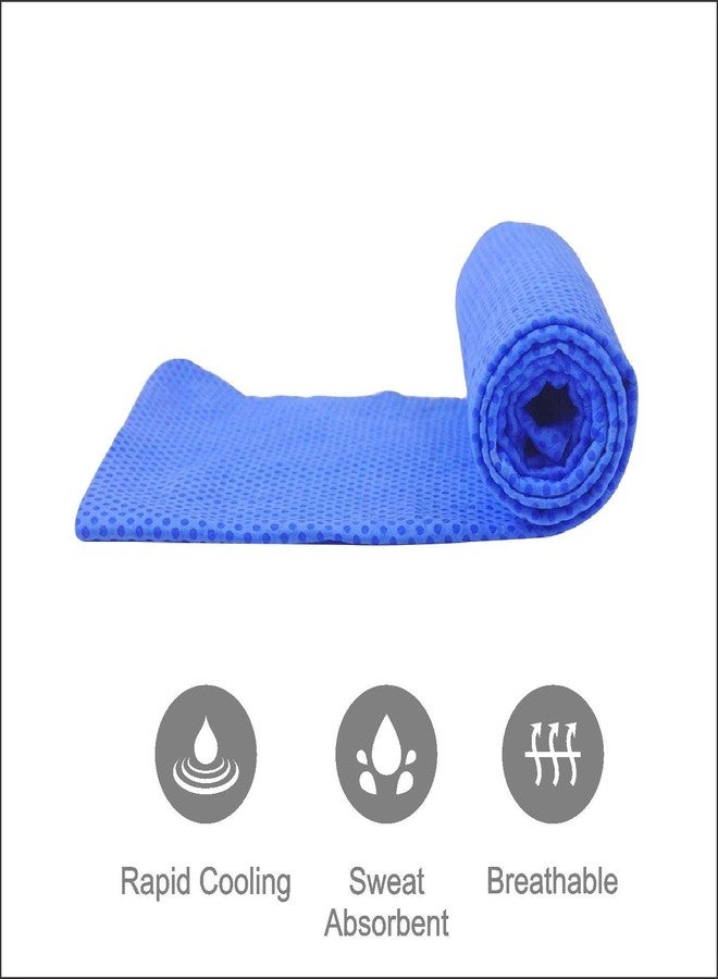 GROB Cooling Towel(Pack of 2) | Sweat Absorbent Anti-Microbial Towel | Perfect Towel for Fitness, Workout, Yoga, Gym, Cycling, Running | Smart Living Product - Image 4