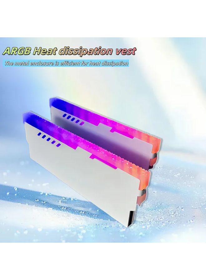2pcs Memory Stick ARGB Cooling Vest USB Powered RGB Lighting Heat Dissipation - Image 1