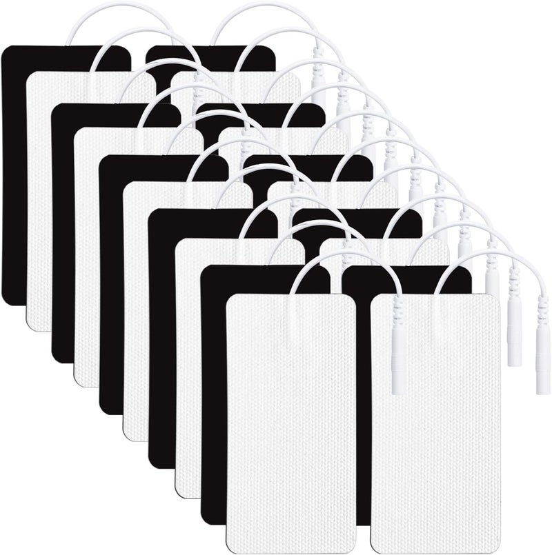 Lanieney TENS Unit Replacement Pads 20 Pcs 2" x 4" Large Electrode Patches with Upgraded Self-Adhesive & Non-Irritating Design, Reusable 35 Times for Electrotherapy, Compatible with AUVON, TENS 7000 - Image 1