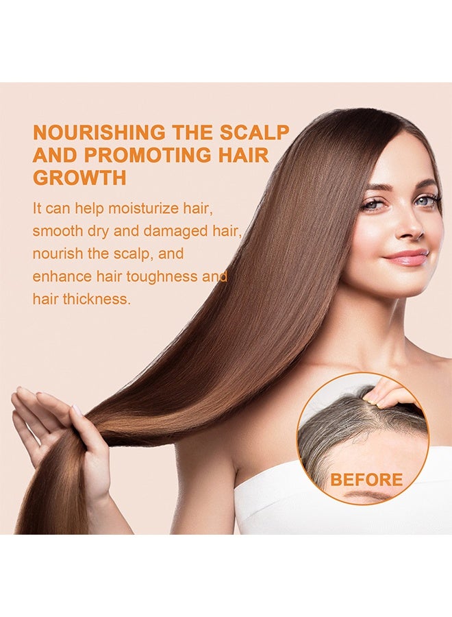 EELHOE Pumpkin Seed Oil, Organic Pumpkin Oil for Hair Growth, Pure Cold Pressed Hair Oil Nourishes Dry Damaged Hair and Moisturizes Skin, Pumpkin Essential Oil for Face Skin Care Hair Loss Treatment, 60ml - Image 3
