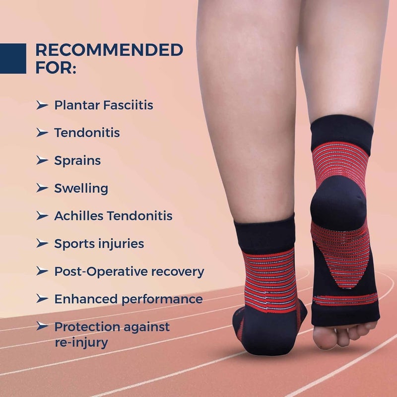 Sorgen Compression Compression Ankle Sleeve | Ankle Socks for Plantar Fasciitis, Arch Support, Foot & Ankle Swelling, Achilles Tendon, Heel Pain, Injury Recovery. (Medium) - Image 4