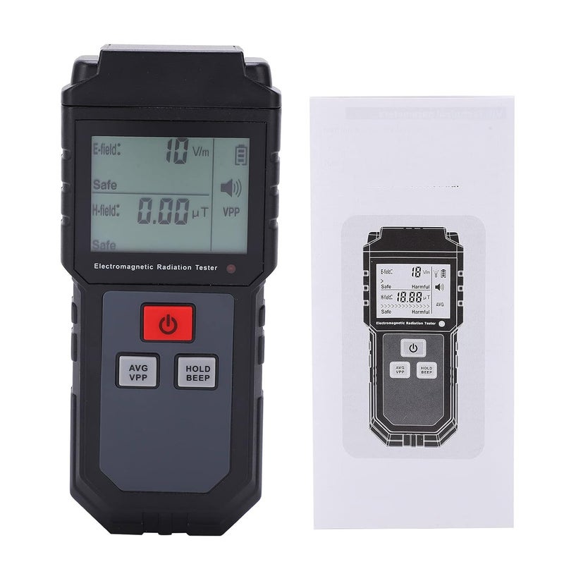 ET825 Radiation Tester with Sound Light Alarm Data Lock and HD LCD Display Black - Image 5