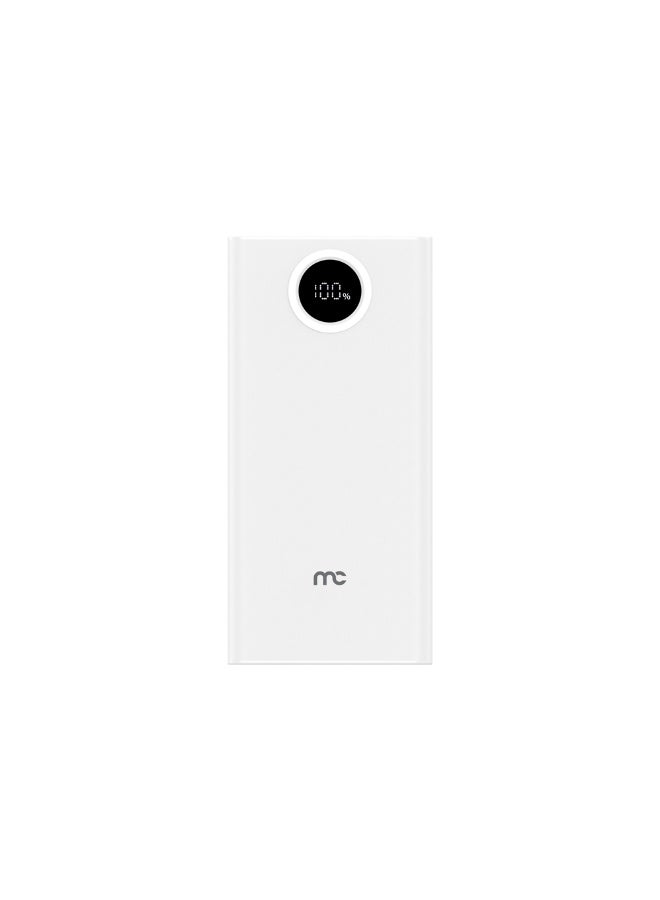 ماي كاندي PB-D210 Powerbank 10,000mAh | 22.5W Fast Charging | Type-C PD & USB-A Output | Slim Portable Charger – White - Image 4