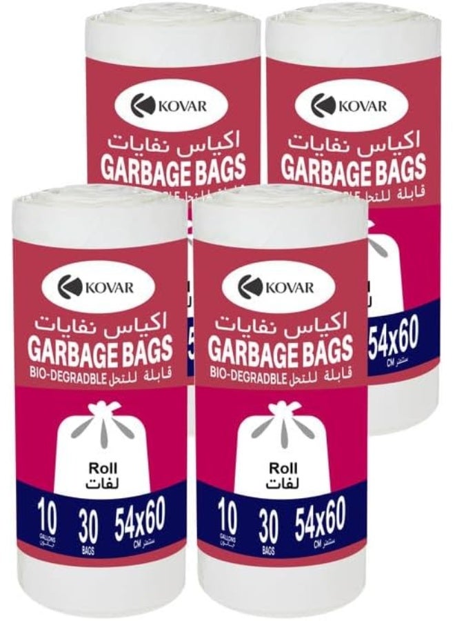 Kovar Biodegradable & Antibacterial Garbage Bags - 10 Gallon, 54X60Cm, 4-Pack Roll Set - Image 3