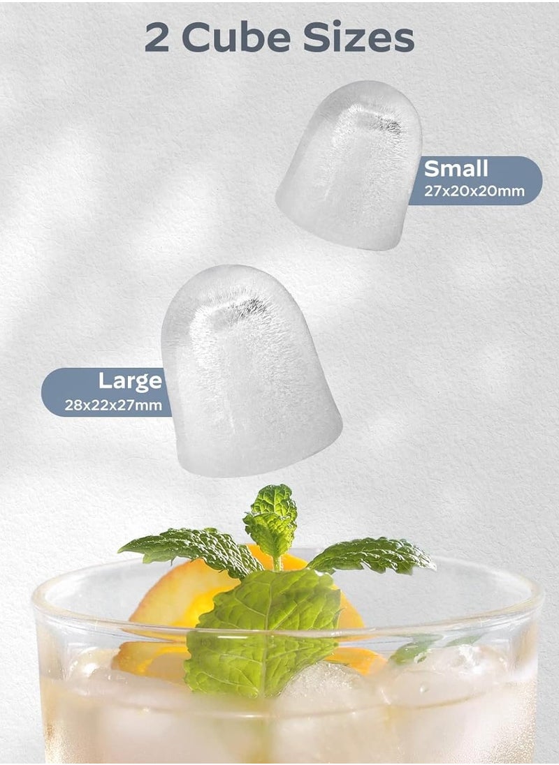 Generic - Ice Maker, 9 Bullet Ice Ready in 6 Mins, Self-Cleaning Ice Machine with Ice Scoop and Basket, 2 Sizes of Bullet Ice for Home/Kitchen/Office/Party - Image 1