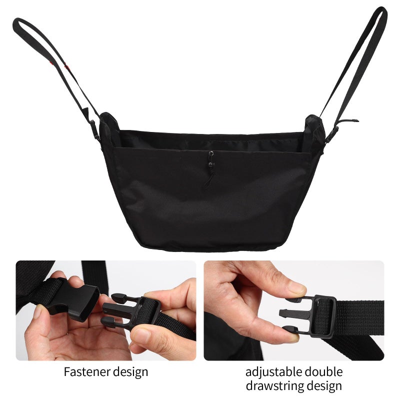ECOSHIRE Car Seat Organizer - Large Capacity Passenger Seat Storage Travel Bag, Portable, Foldable and Collapsible Miscellaneous Car Hanging Bags, Reusable Shopping Tote with Drawstrings - Image 3