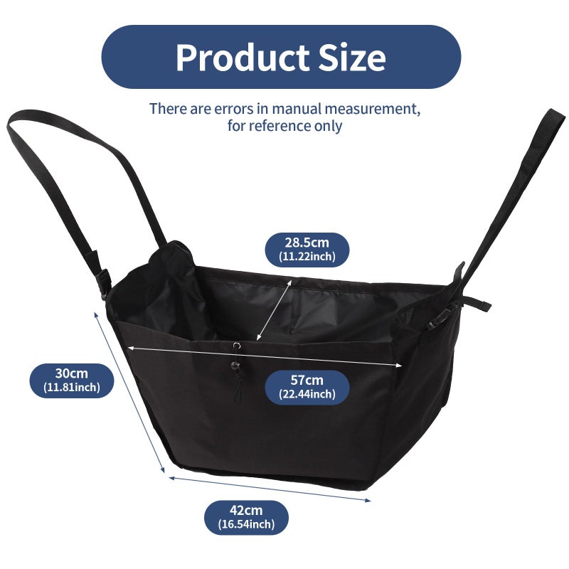 ECOSHIRE Car Seat Organizer - Large Capacity Passenger Seat Storage Travel Bag, Portable, Foldable and Collapsible Miscellaneous Car Hanging Bags, Reusable Shopping Tote with Drawstrings - Image 2